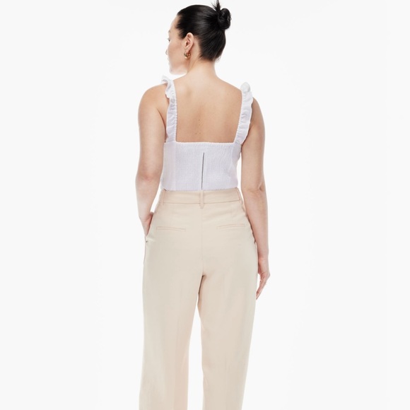 Aritzia Wilfred Boheme 100% Linen White Bustier Blouse - Picture 6 of 12